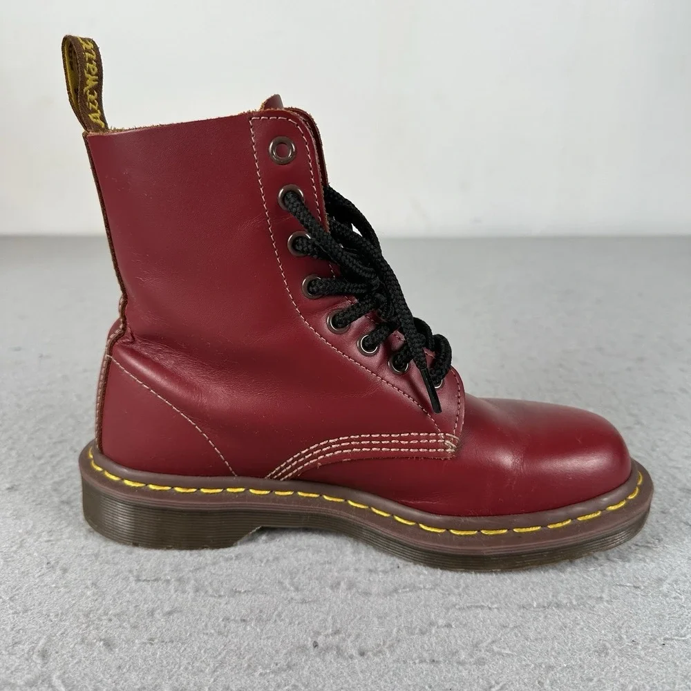 Doc Martens Boots Mens 6 Womens 7 UK 5 Made In England 1460 Oxblood 8‎ Eye MIE